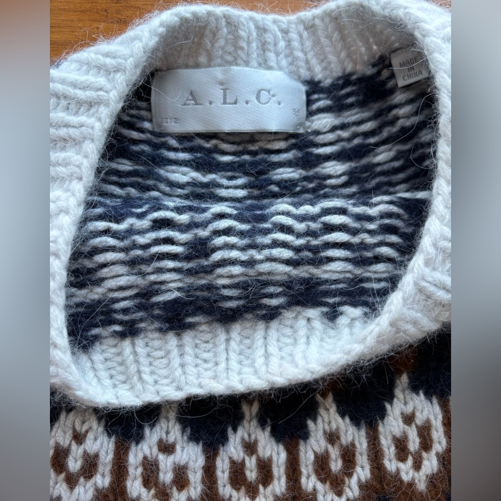 A.L.C. Alpaca Blend Fairisle Sweater - Picture 5 of 6